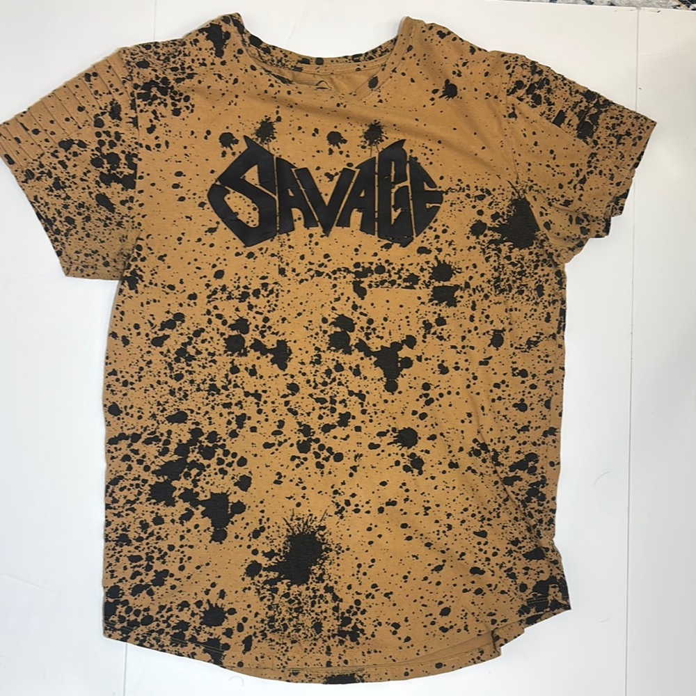 Graphic Tee paint splatter upstanders NYC graphic tee statement sleeve men’s med